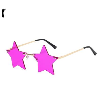 China Fashion Sunglasses 2022 Five Star Funny Glasses Best Selling Halloween Party Sunglasses Five Star Frameless Sunglasses for sale