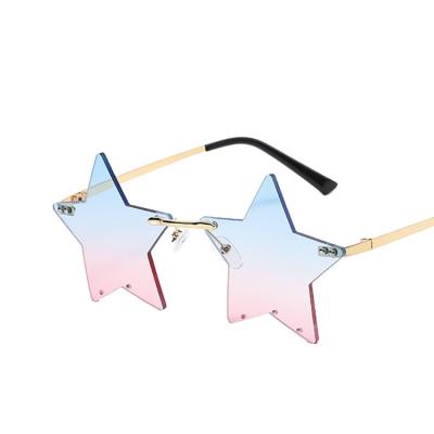 China Fashion Sunglasses 2022 Best Selling Rimless Sunglasses Christmas Halloween Party Glasses Funny Personality Punks for sale