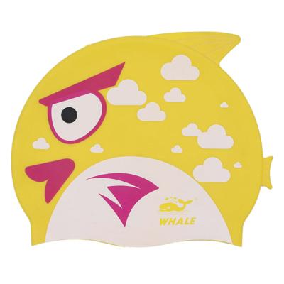 China Mixed-color Lovely Cute Swimming Cap RTS Safety Chinese Youth Children Kids OEM Factory Chinese Cartoon Fish Style Custom Silicone Swimming Cap for sale