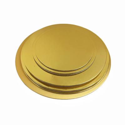 China Disposable Cake Base Board Food Grade Gold Paper Cake Board Round Cake Board for sale