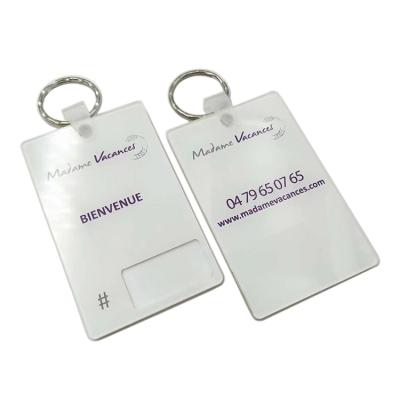 China Gifts / Custom Printing Plastic Acrylic Key Chain Hotel Promotion Motel Key Chain For Room for sale