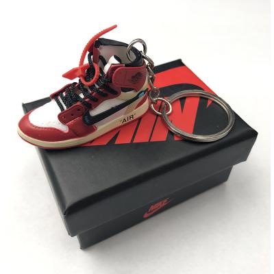 China Wholesale Cute 3D Mini Sneakers AJ Jordan Shoe Keychain Model Cute Keychains With Box for sale