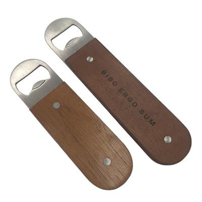 China Sustainable Wooden Beer Openers Factory Produce Custom Design Various Shape Wooden Bottle Opener for sale