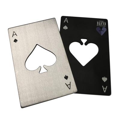 China Viable Wholesale High Quality Poker Credit Card Beer Bottle Opener For Gift for sale