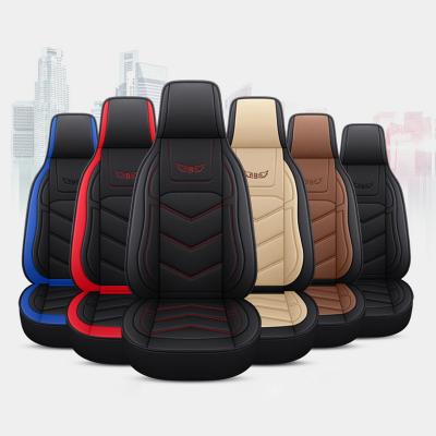 China Business / Luxury PU Leather Sweat Custom Luxury Genuine Leather Car Seat Cover 5 Seats Car Seat Covers for sale