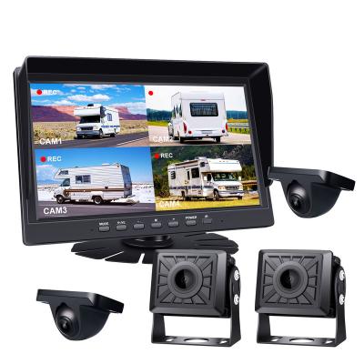 China 12v-24v Waterproof HD Reversing 10.1 Inch Video Driving Recorder Camera Blind Spot Car Truck for sale