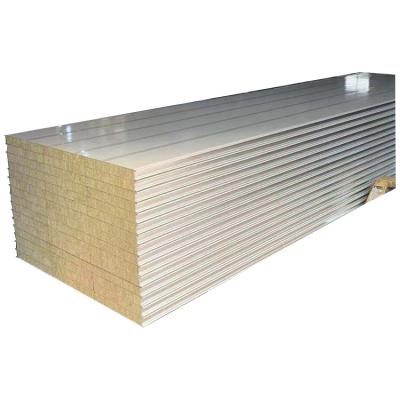 China Industrial Manufacturer Supply Fire Temperature Resistant Rock Wool Sandwich Panel Used For Penal Connection for sale