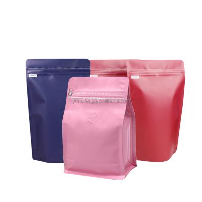 China Security FAD Approved Printed Leak Proof Flat Bottom Bag For Coffee Bean Packaging for sale