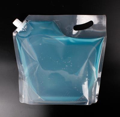 China Clear Recyclable Plastic Doypack Stand Detergent Drink Spout Pouch Bag for sale