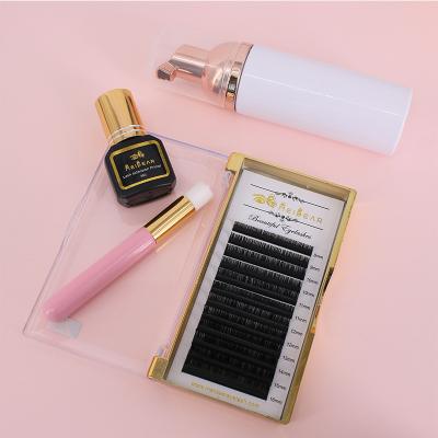 China Silk 0.07 Mink Eyelash Extension Natural Volume Private Strands Extension 0.15 CC Loop Strands Different Thickness for sale