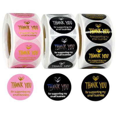 China Scratch Off Classy 1 Inch Business Thank You Sticker Labels Thank You For Business Sticker for sale