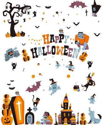 China Window Sticker Halloween Window Clings Decals for Halloween Glass Decals for Party Decorations for sale