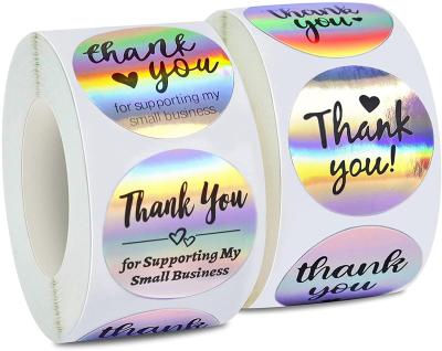 China Waterproof 500pcs One Roll Thank You Stickers Thank You For Supporting My Small Business Sticker for sale