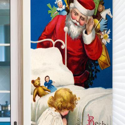 China Home Decorative Merry Christmas Sticker Decor Christmas Sticker Kids Wall Door Stickers Decorative Wall Stickers for sale