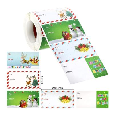 China 2021 Hot Sale Custom Christmas Stickers Waterproof Decorative Sticker for sale