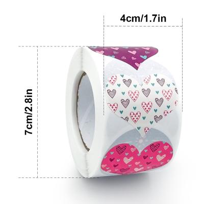 China Waterproof Valentines Day Round Sticker Label Happy Valentine's Day Gift Sticker for sale