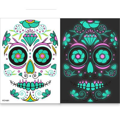 China Temporary Halloween Face Tattoos Waterproof Custom Temporary Tattoos Halloween Tattoo Sticker for sale