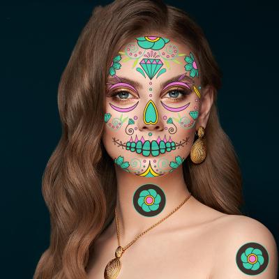 China Temporary Halloween Home Decorations Party Temporary Supply Face Tattoo Tattooing Paper for sale