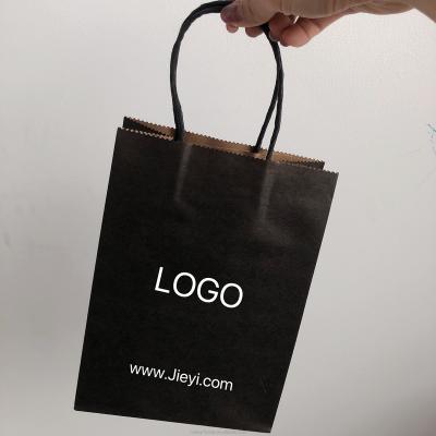 China Euro Ribbon Handle Boutique Shopping Recyclable Luxury Packaging Customized Printed Kraft Paper Gift Bags With Logo for sale