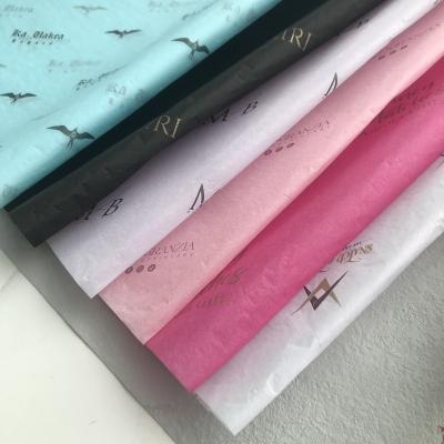 China Waterproof Colorful Wrapping Paper Logo Packaging Tissue Wrapping Paper Branded Printed Custom 17gsm 22gsm 30gsm For Gift Box For Christmas for sale