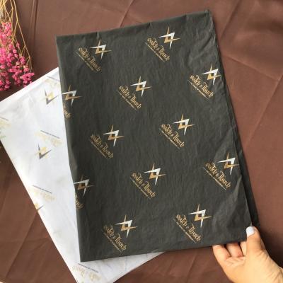 China Gold Brand Logo Printing Gift Wrapping Tissue Waterproof Custom Paper For Packaging for sale