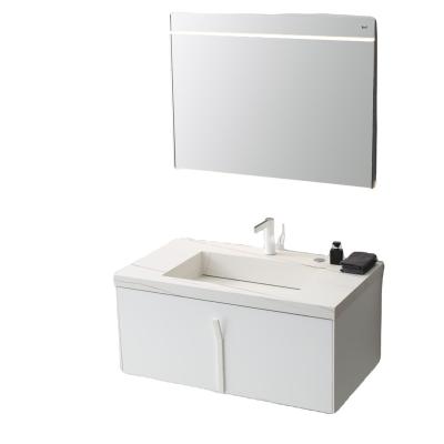 China Durable Armario De Banheiro Bathroom Sink Cabinet Evkur Bathroom Vanity Cabinets ABT001 110 Sale Mirror for sale