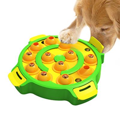 China Dispensing Rubber Dog Toy Smart Wheel Maze Feeder Pet Supplies Viable Durable Accessories Food for sale