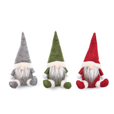 China New Eco-friendly Style Christmas Ornaments Faceless Window Display Old Man Doll New Year 2022 for sale