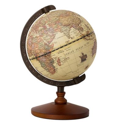 China Latest Design High Quality Vintage Wooden Globe Clear Luminous Printing Home Decoration For Home Furnishing for sale