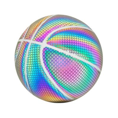 China Basketball Playing 2021 Modes Luminous Laser Basketball Glow In The Dark for sale