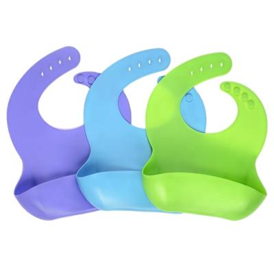 China Viable Customize Printing Logo Safe BPA Free Silicon Baby Bibs For Baby Eating Bib for sale