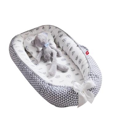 China Modern Cozy Cotton Blanket Baby Nest Bed With Portable Pillow Crib Apply To 0-12 Months Babies for sale