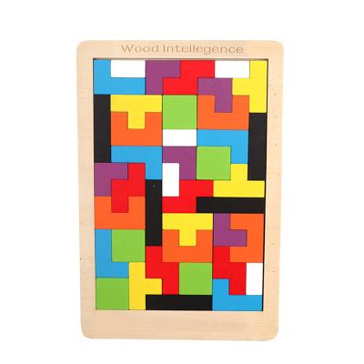 China Toy Jigsaw Puzzles Wooden Puzzles Cartoon Children's Educational Tangram Toy for sale