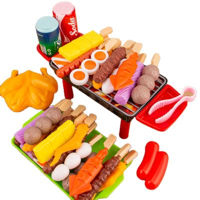 China Plastic Children Pretend Toys Set Simulation Tableware BBQ Play Kitchen Toys for sale