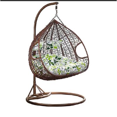 China Leisure Style Rattan Garden Furniture Modern Design Double Hanging Egg Chair for sale