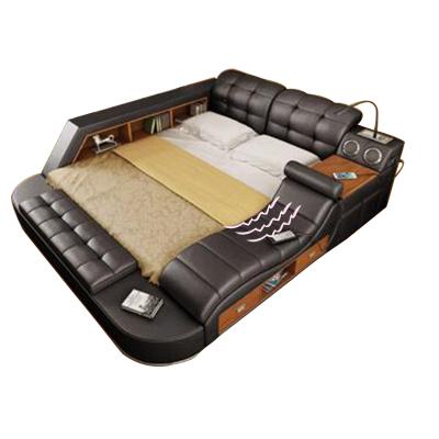 China Soft Bed Electric Leather Massage Bed King Size Bed Bedrooms for sale