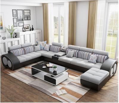 China Chesterfield SOFA Customize New Design Fashion Leather And Fabric Combination Furniture Living Room Sofa for sale