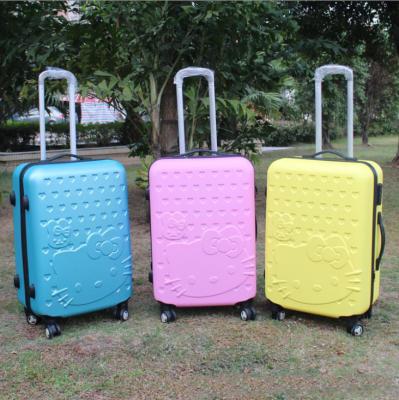 China YX16910 YoiXin High Quality Popular Girl ABS Pink Smart Luggage Set 20