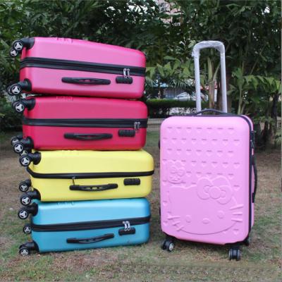 China YX16910 YoiXin High Quality Popular Girl ABS Polyester Luggage Sets Trolley 4 Wheels Spinners Luggage Set With Carry On Suitcase 20