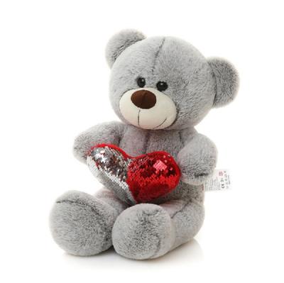 China High Quality Cute Super Cute Teddy Bear With Heart Plush Fun Bear Stuffed Animals Toys Doll For Valentine's Day for sale