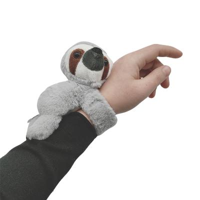 China Creative Plush Toy Promotional Sloth Huggers Stuffed Tiger Plush Toy cute fun slap bracelet animal for sale