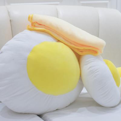 China PORTABLE Wholesale Realistic 2 in 1 Egg Stuffed Pillow Cover Plush Toy Cushion for sale