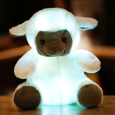 China Cute Fun Led Expanded Rainbow Alpaca Plush Toy Cute Animal Glowing Stuffed Light Llama Dolls Kids Play for sale