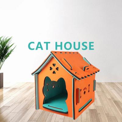 China Sustainable Portable Tourist Cat House Capable Of Installation On Both Sides Pet House For Large Cats for sale