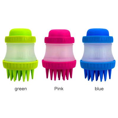 China 2020 Sustainable Pet Health Care Products Grooming Tools Pet Bath Natural Non-Toxic Rubber Pet Massage Brush For Dogs And Cats for sale