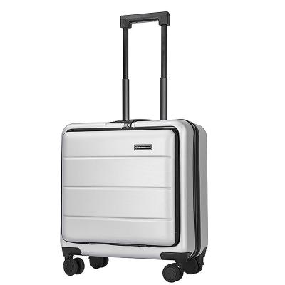 China Luxurious PC Suitcases Luggage 18 Inch Trolley Bag With Travel And Business for sale