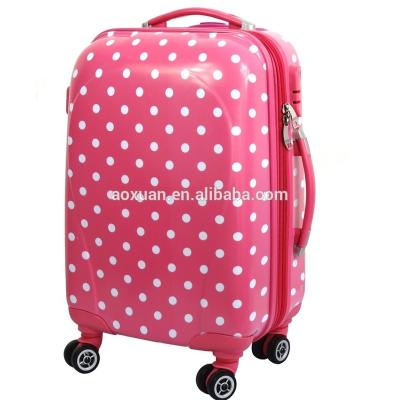 China ABS Girls Travel Suitcase Round Dot ABS+PC Luggage for sale