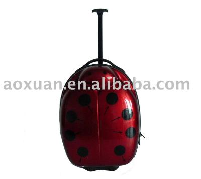 China School Kid Trolley Bag Rolling Wheeled Concise Beetle Printed Lovely School Bag for sale