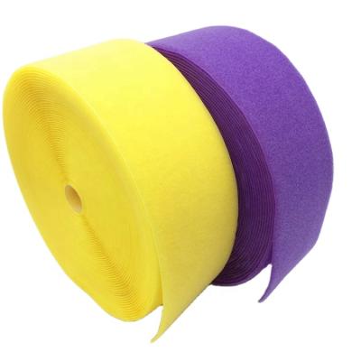 China Sustainable Factory Sew On Self Adhesive Recycled Hook And Loop Tape Binding Tie Down Strong Sticky Tape Roll for sale