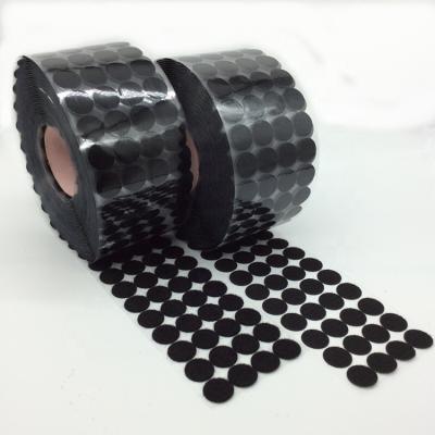 China Holding Power Hook and Loop Dots Black Red Yellow Hook and Loop Strong Self Adhesive Dots for sale